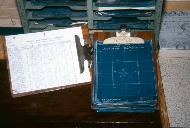 1965 - Desk area - variable star clipboard