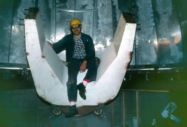 Gerry Samolyk on the mounted fork