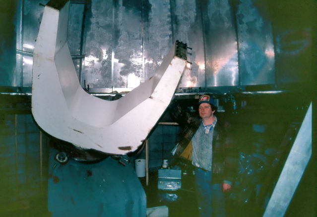 Chris Hesseltine on the mounted fork