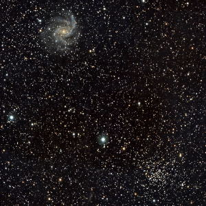 Fireworks Galaxy and Open Cluster NGC 6939 by Matthew Ryno 